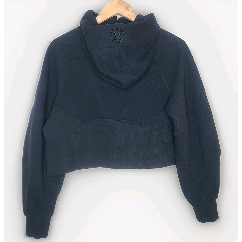 Lululemon Scuba Crop Hoodie Women Size XS/S Half Zip Long Sleeve Black - Picture 4 of 5